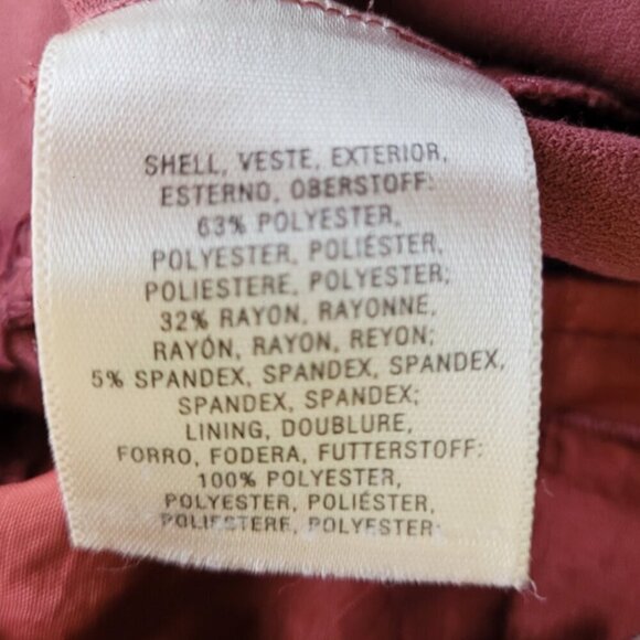 Anthropologie Elevenses Dusty Rose Berry Cropped Trousers Tailored Size 6 - Picture 7 of 13